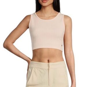 126. Roxy Good Keepsake Sleeveless Cropped Tank Top, Rose Quartz, Sz XL, NWT